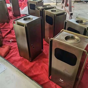 户外垃圾桶果皮箱环卫室外分类不锈钢仿古垃圾桶 大理石