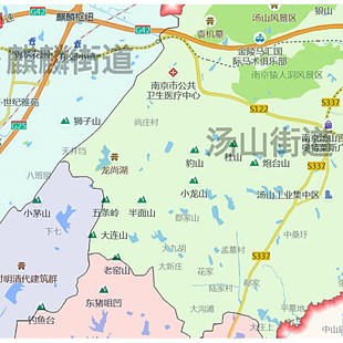 江宁区地图1.15m南京市家用折叠高清办公室书房新款装饰画墙贴
