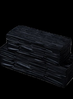 新中式黑白灰蓝样板间客厅玄关柜装饰柜茶几书房书柜软装饰品摆件