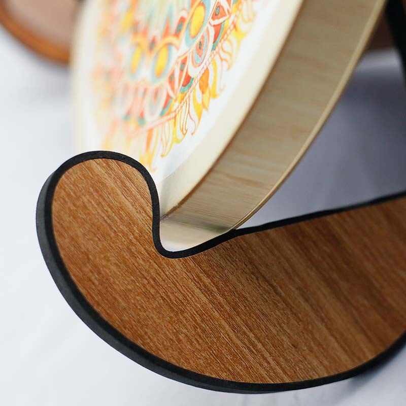 溪水鼓支架桌面摆件海浪鼓架子木质台式音疗配件榫卯设计小巧轻便