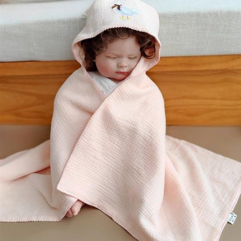 新生婴儿童纱布浴巾男宝宝女浴袍带帽斗篷可穿式游泳洗澡夏季包巾,婴童用品,浴巾,淘宝优惠券,粉丝福利购,淘宝优惠卷