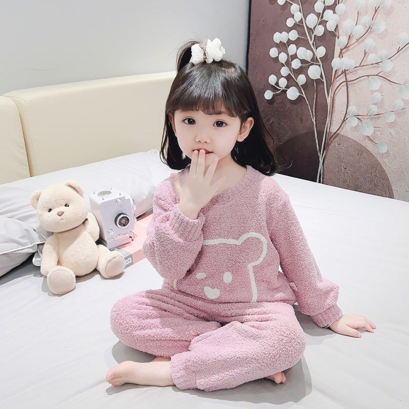 男女童家居服套装秋季新款儿童毛绒睡衣圆领上衣两件套秋冬季保暖,童装/婴儿装/亲子装,家居服套装,淘宝优惠券,粉丝福利购,淘宝优惠卷