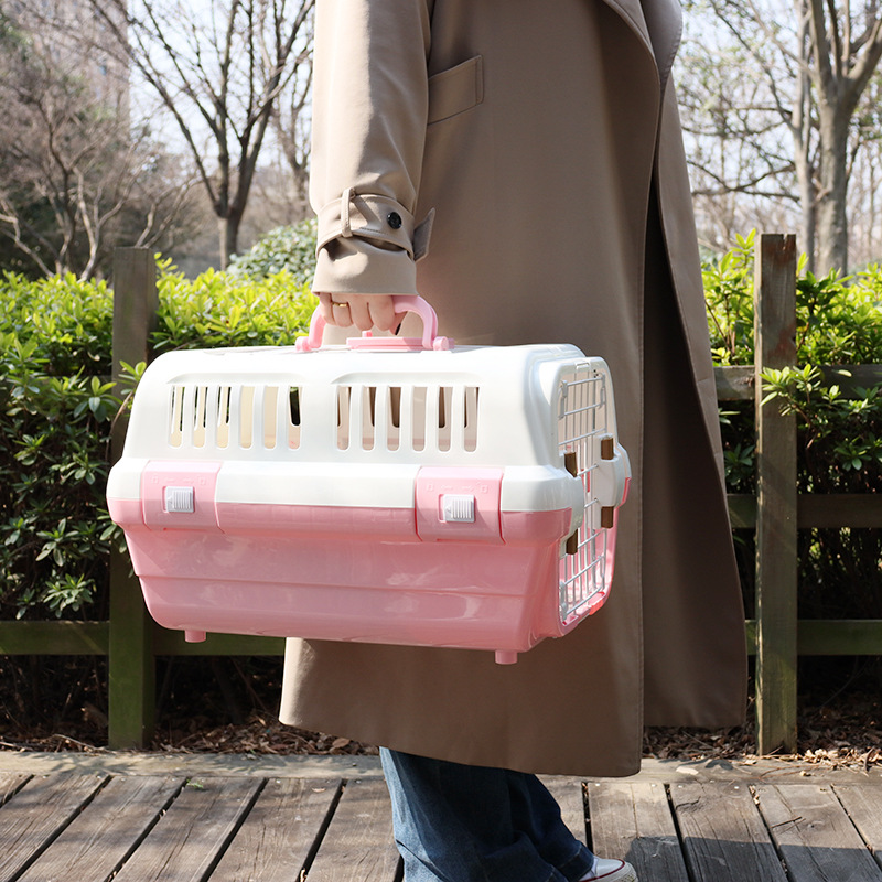 宠物外出航空箱高颜值粉色外出箱猫咪狗狗便携外带笼子大空间透气