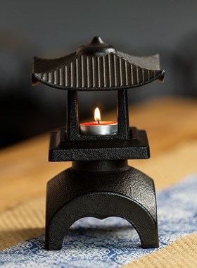 日式铸铁香塔仿古宫灯雪见灯烛台禅意建筑长安灯茶室民宿空间摆件