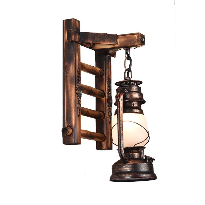 中式复古马灯个性仿古卧室床头灯客厅民宿客栈创意楼梯间酒吧壁灯