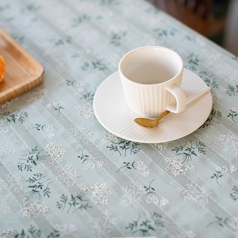 小清新碎花少女心长方形台布茶几桌布北欧拍摄背景布野餐布盖布