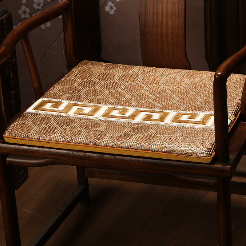 中式沙发凉席椅垫夏季藤席实木圈椅坐垫凉垫座垫夏天椅子海绵定制