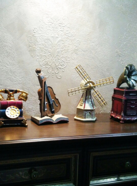 欧式复古摆件留声机创意家居客厅办公室小摆设北欧书柜酒柜装饰品