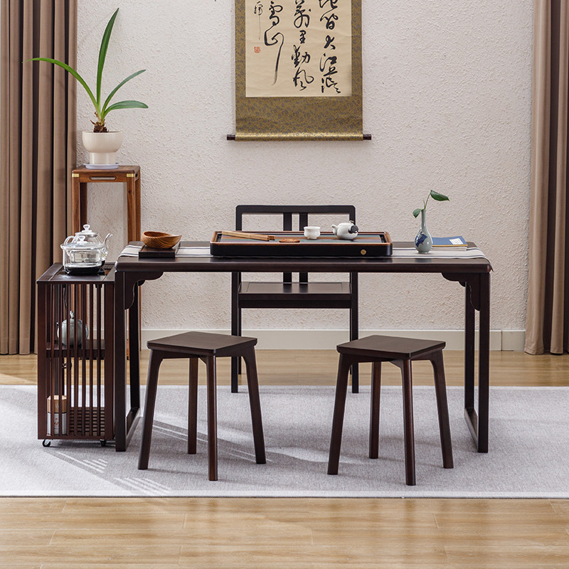 新中式实木茶桌椅组合一体客厅阳台泡茶桌家用小茶台公室洽谈桌,住宅家具,家用茶台/茶桌,淘宝优惠券,粉丝福利购,淘宝优惠卷