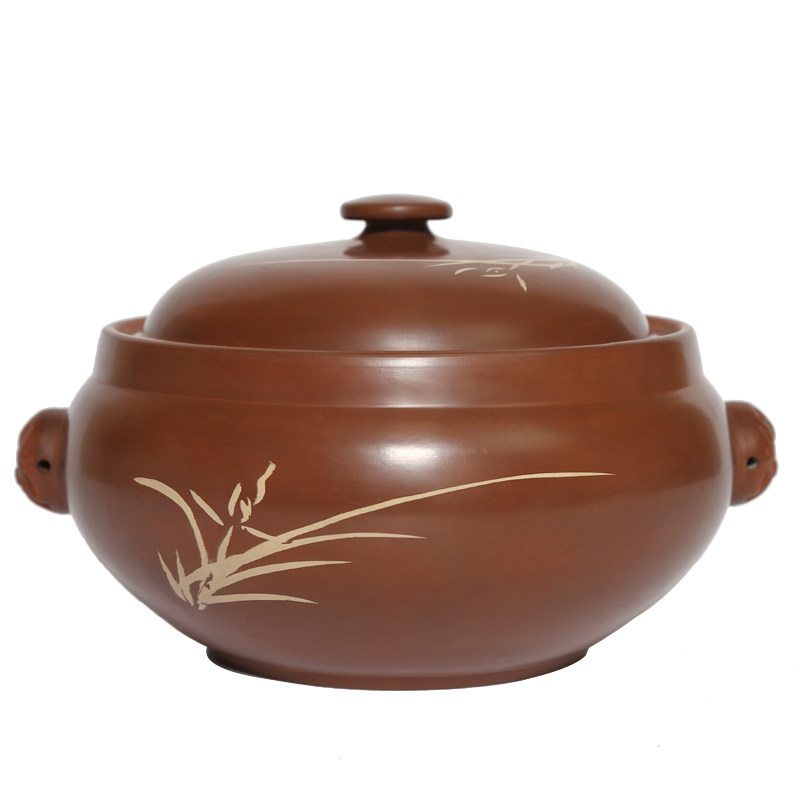 滇匠汽锅鸡汽锅家用蒸锅云南建水紫陶气锅盗汗鸡蒸汽紫砂汤锅底锅