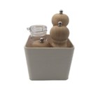 餐厅焖锅商用手动研磨器调味瓶罐料酒瓶胡椒旋转式 调料罐方盒套装