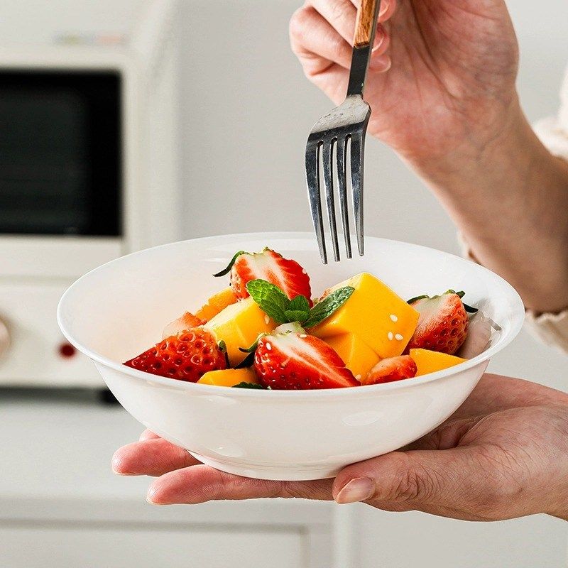 高档纯白骨瓷中式家用大饭碗面碗汤碗广口菜碗釉下彩高温陶瓷餐具,餐饮具,碗,淘宝优惠券,粉丝福利购,淘宝优惠卷