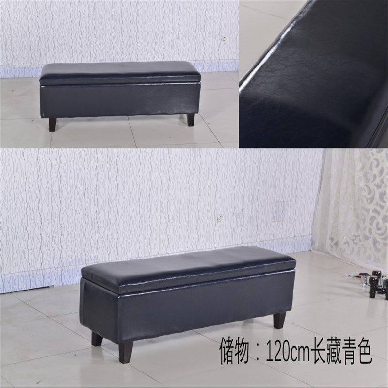 欧式沙发凳服装店长条凳皮实木床尾凳鞋店穿试换鞋凳收纳储物凳子