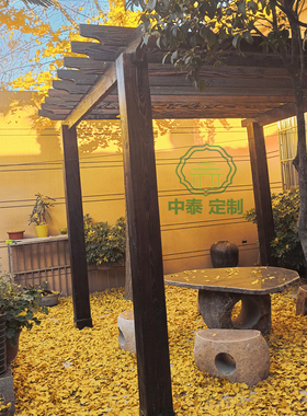 防腐木葡萄架户外樟子松碳化木爬藤花架别墅花园廊架庭院定制凉亭