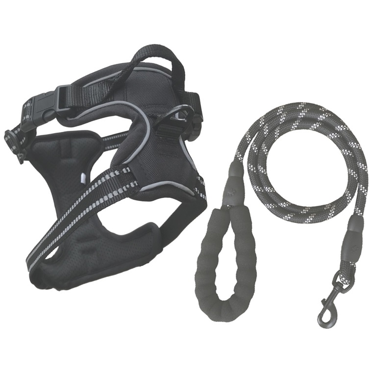 背心式宠物狗狗胸背带小型中型田园犬防爆冲金毛防挣脱遛狗牵引绳