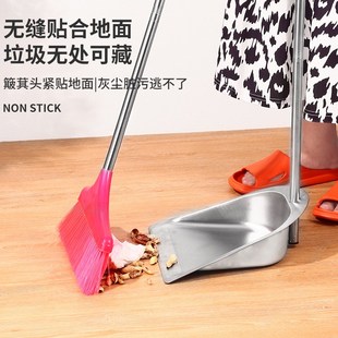 加厚不锈钢垃圾铲铁簸箕家用畚箕斗撮箕扫把套装扫帚组合高档商用