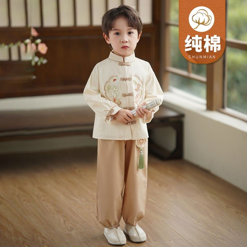 男童汉服新中式古风儿童古装套装2025新款中国风唐装小童演出服