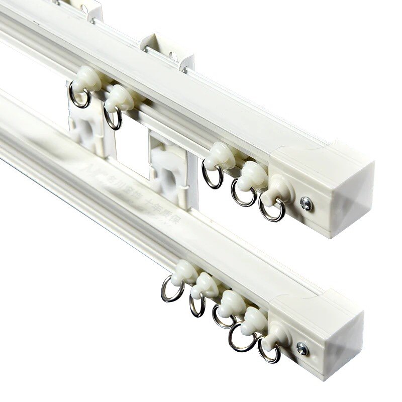 钠米静音窗帘轨道滑轮直轨挂钩式客厅铝合金单双导轨盒滑道罗马杆,居家布艺,窗帘轨道,淘宝优惠券,粉丝福利购,淘宝优惠卷