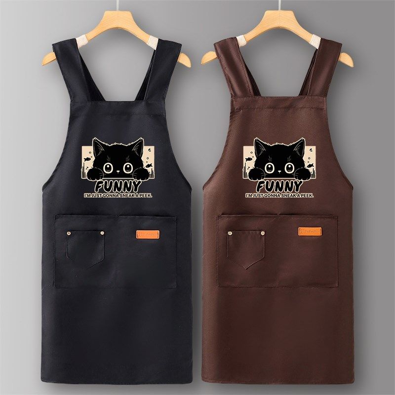 美容院围裙定制logo印字透气纯棉工作厨房家用2024新款女烘焙漂亮