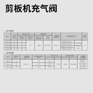 剪板机配件抗震充气工具充气阀表压力表加氮气嘴回程氮气缸压脚