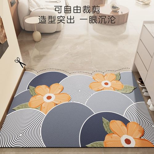 入户地垫2024新款皮革可擦免洗门垫家用玄关进门口脚垫可裁剪地毯