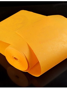 龙凤瓦当洒金长卷书法对联纸半生熟白色仿古佛黄色宣纸创作描金