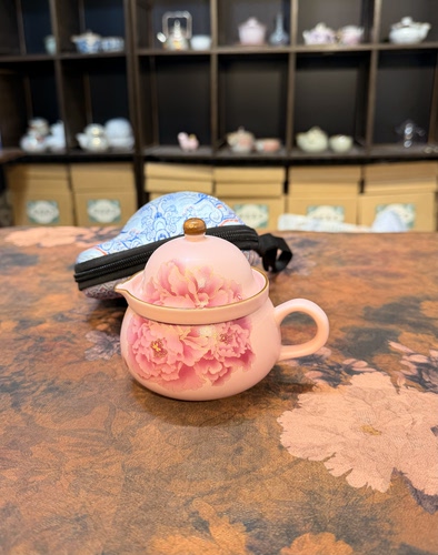 牡丹花茶咖杯b010