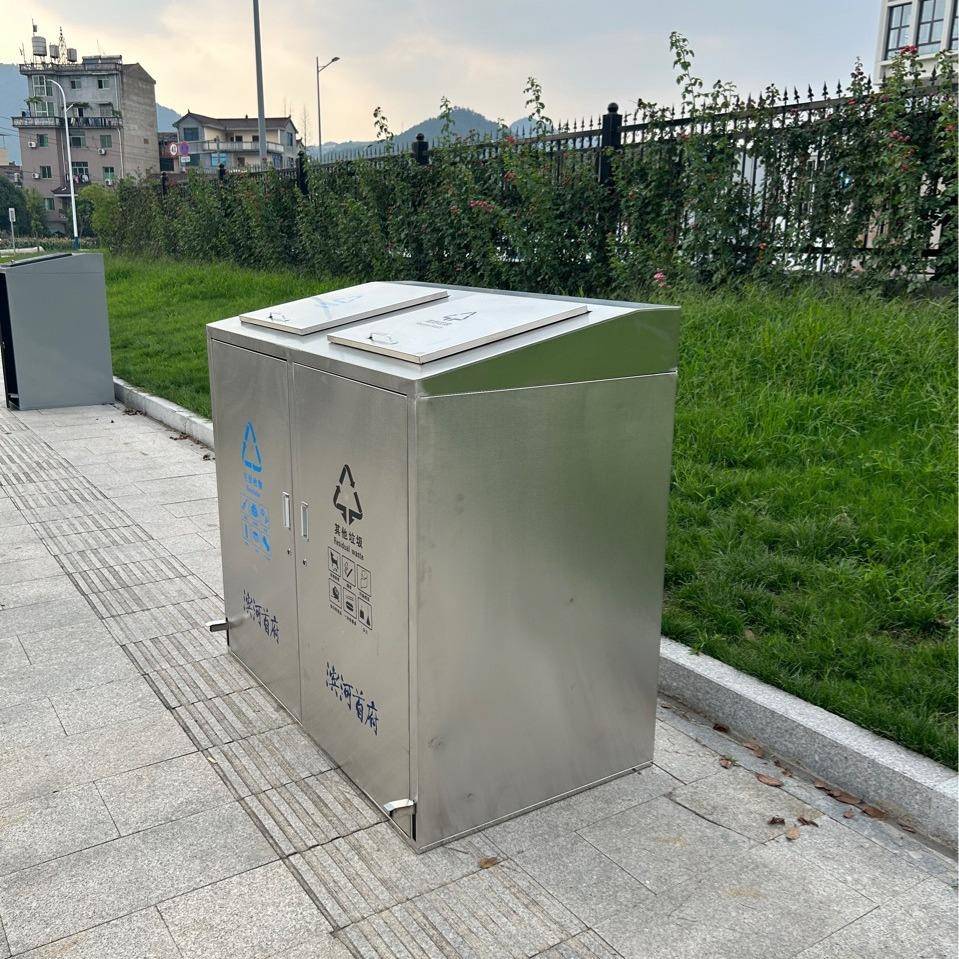 不锈钢240升环卫垃圾桶大号小区大箱脚踏果皮箱市政环卫桶耐用