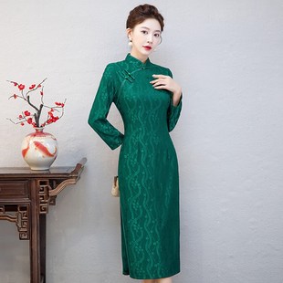 民族风敬酒服 礼服日常宴会长袖 外嫁女回娘家旗袍服装 新娘回门便装