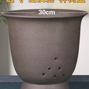 包邮 紫砂花盆大口径透气绿萝花盆特大号种树花盆陶瓷花盆特价 清仓