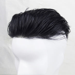 假发男短发生物头皮真发毛寸假发片自然逼真补头顶男士头顶补发片