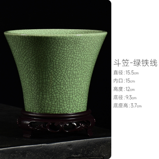 斗笠花盆陶瓷家用室内绿植吊兰盆栽蝴蝶兰专用多肉植物桌面造景盆