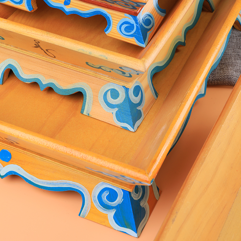 正方形蒙古烤全羊腿排木质托盘奶食手把肉炒米蒙餐草原纯木制盘