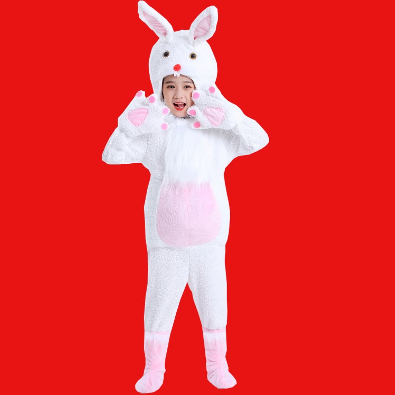 新款儿童小白兔演出服幼儿园小兔子乖乖卡通动物话剧舞蹈表演服装