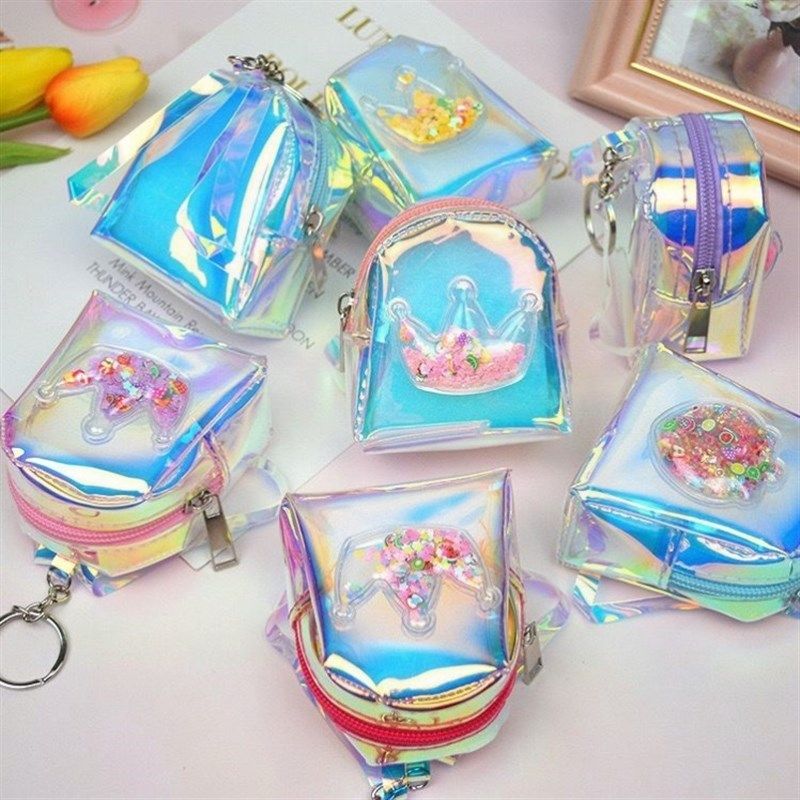 镭射爱心零钱包 女士迷你创意背包小书包拉链硬币包钱包挂包,节庆用品/礼品,创意零钱包,淘宝优惠券,粉丝福利购,淘宝优惠卷