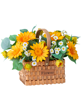 开业礼物花篮家居饰品桌面电视柜办公室客厅插花假花装饰玄关摆件