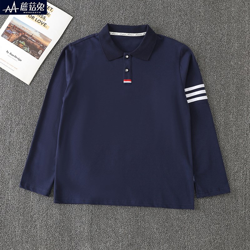 胖童装男童长袖POLO衫2024新品胖男孩加肥加大宽松码春秋翻领T恤