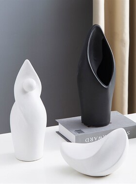 禅意日式陶瓷摆件客厅桌面复古工艺品玄关电视柜样板间装饰品摆设