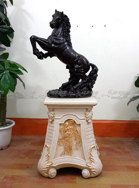 欧式玻璃钢人物雕塑艺术品客厅户外落地摆设可定制作马上有钱桌面