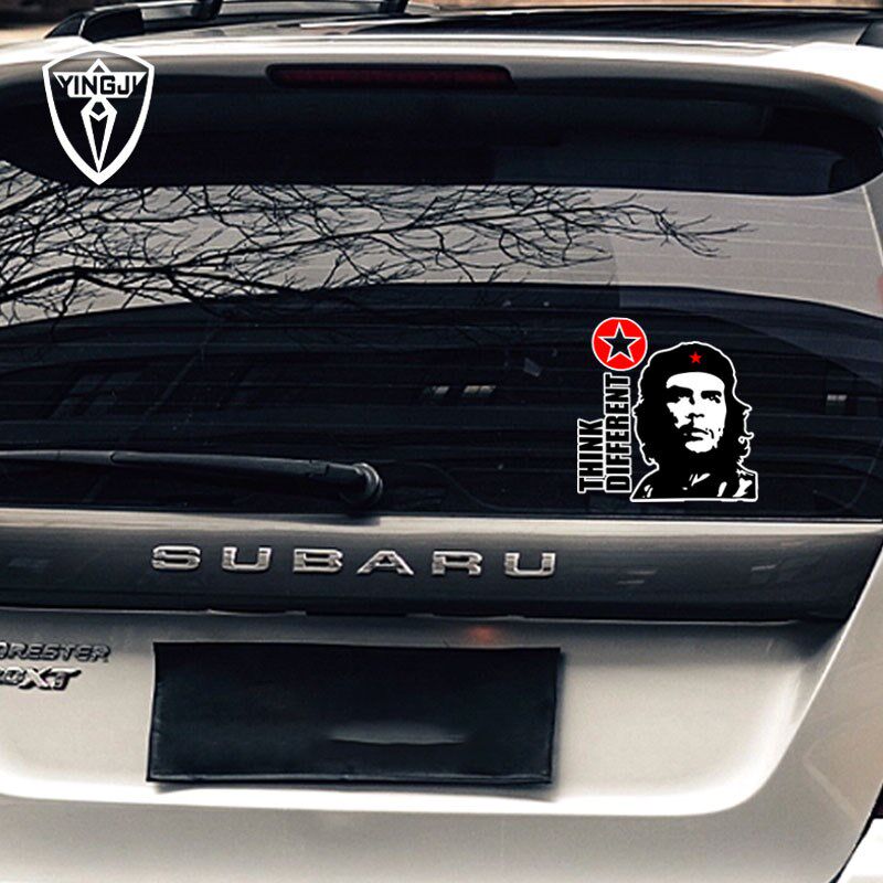古巴红色革命英雄切格瓦拉反光电动摩托车汽车贴纸车身贴后玻璃贴