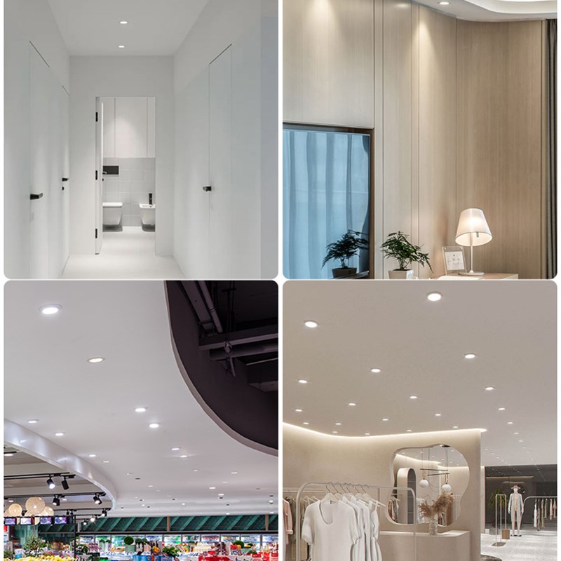 led筒灯嵌入式超薄天花孔灯客厅射灯吊顶5w7w8公分12w15w家用洞灯