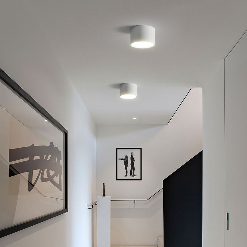 新款led明装圆形筒灯简约入户门厅走廊过道阳台储物衣帽间吸顶灯,家装灯饰光源,明装筒灯,淘宝优惠券,粉丝福利购,淘宝优惠卷