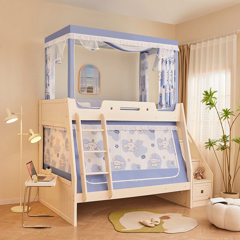 儿童子母床蚊帐遮光床帘一体式上铺双层床帐篷下铺专用梯形遮挡帘,床上用品,蚊帐,淘宝优惠券,粉丝福利购,淘宝优惠卷