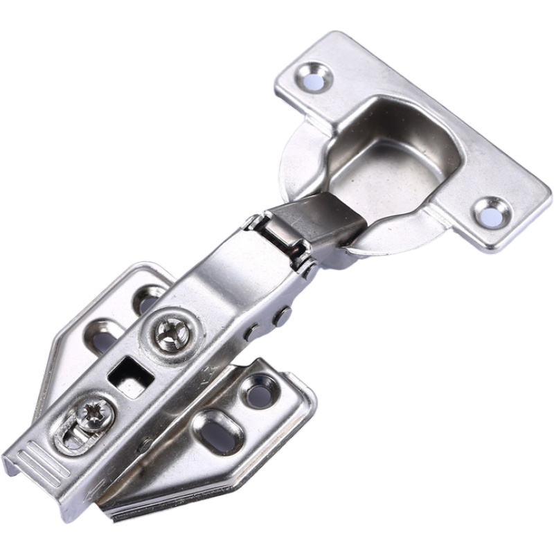 35/40杯铰链冷轧钢液压合页衣橱柜门烟斗阻尼缓冲弹簧半全盖臂无