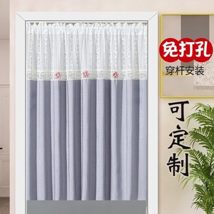 卧室拼接门帘隔断帘家用厨房厕所遮挡挂帘免打孔半截短帘子可订制