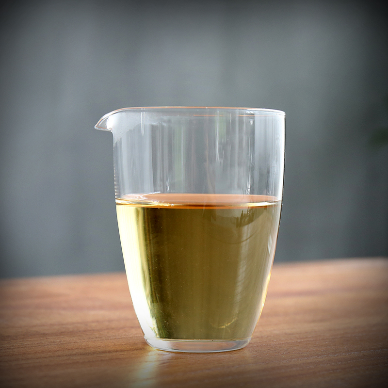 玻璃公道杯日式有耳公杯透明无由分茶器四方带把防烫加厚耐高温
