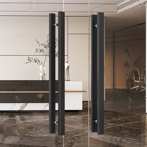 加厚不锈钢把手玻璃门拉手对开实木门把手对装推拉办公室大门把手