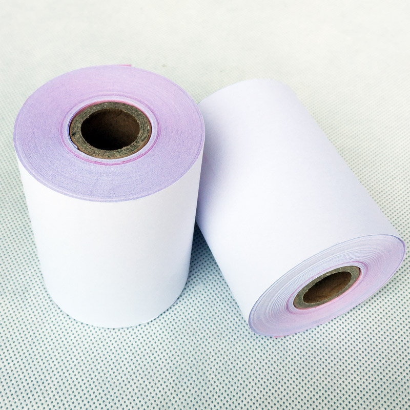 75 60双层收银纸 单联 两联 三联 无碳复写76针式小票据打印纸