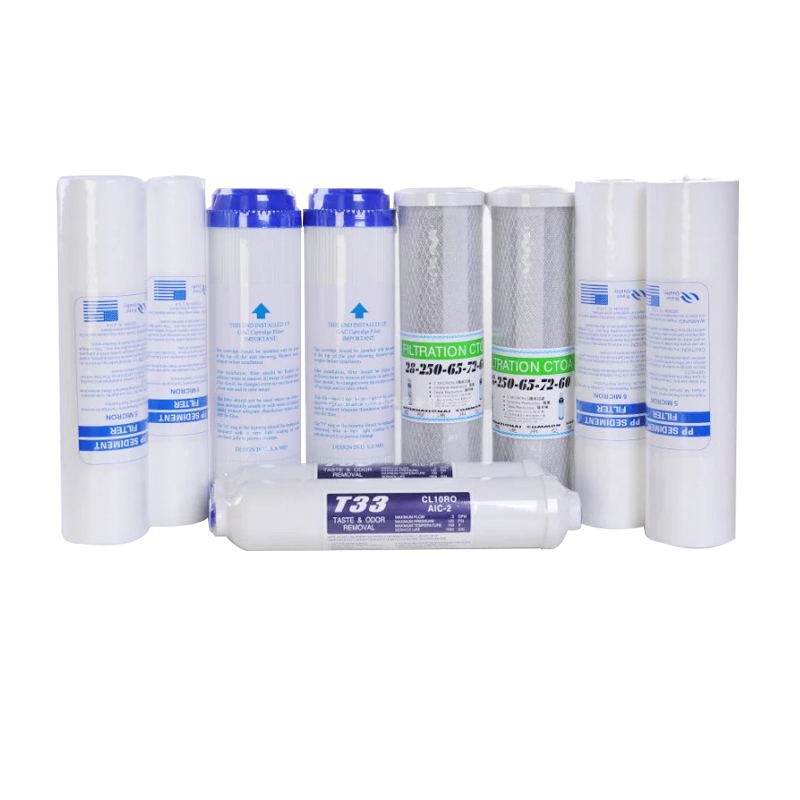 净水机PP棉活性炭T33滤芯套装一年量支1235级10支净水r51u51通用