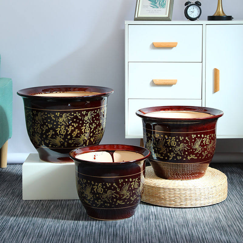 陶瓷花盆45厘米大口径落地庭院发财树果树七里香大花盆包邮,鲜花速递/花卉仿真/绿植园艺,花盆,淘宝优惠券,粉丝福利购,淘宝优惠卷